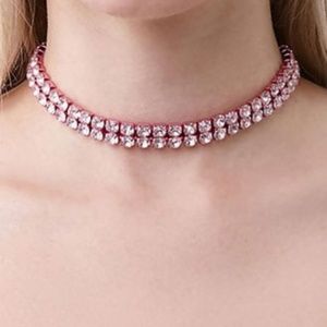 Rhinestone choker necklace
